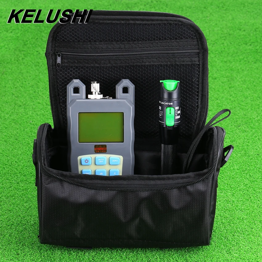 

KELUSHI Optical Fiber Tools Kit Optic Power Meter 20mW Visual Fault Locator Red Light Source FTTH Fiber Optic Cable Tester