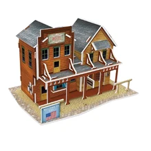 Набор деревянных кукольных домиков-Европейский пляжный архитектурный дом-украшение дома-миниатюрный магазин зданий для детей на день рождения