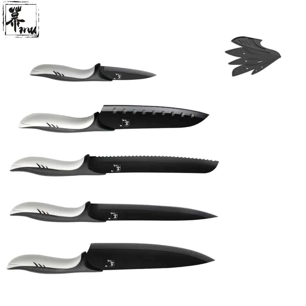 MU Brand 8" 8" 8" 7" 3.5" Stainless Steel Knife Non Slip Handle Sharp