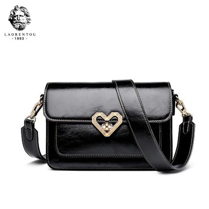 

LAORENTOU New 2019 Women leather handbags fashion women bag quality cowhide small bag women leather shoulder Crossbody bag