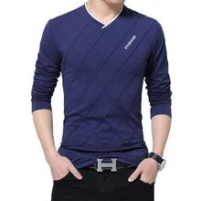 2019 Mens Stylish T-shirt Fashion long sleeve t shirt men V Neck Fitness T-shirts male Tops & Tees Shirt Homme Custom Tshirt stylish camouflage round neck long sleeve t shirt for men