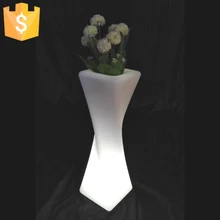 Reachargeable Led Bar Flower Pots Glowing Planter Vase PE Material Battery Operated Free shipping 2pcs/Lot