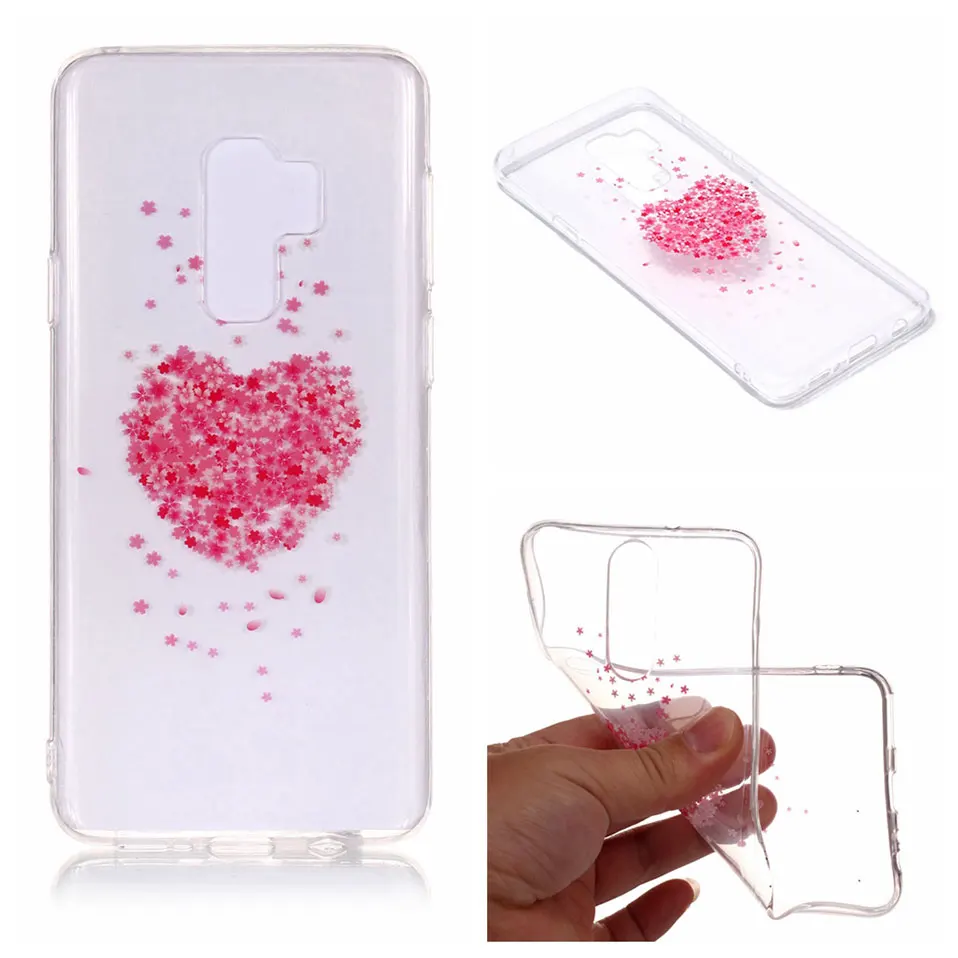 Cherry цветет задняя крышка для samsung S8 S9 плюс TPU чехол телефона S5 S6 S7 EDGE Edge Корпус couqe |