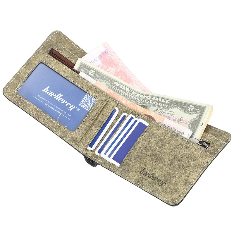 

High Quality Vintage Leather Hasp Small Wallet Coin Pocket Purse Card Holder Men Wallets Money Cartera Hombre Bag Male Clutch