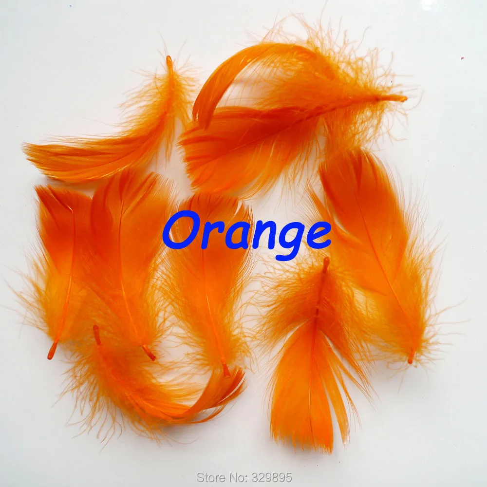 Wholesale 100pcs Dyed Orange Color 8 13cm Real Natural Goose