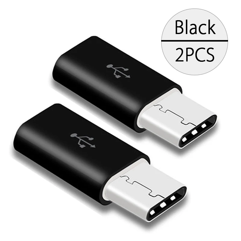 Мини usb type C OTG адаптер Micro usb-type C зарядное устройство конвертер для samsung Galaxy Note 8 9 S9 S8 plus xiaomi Tipe C адаптер - Цвет: Black