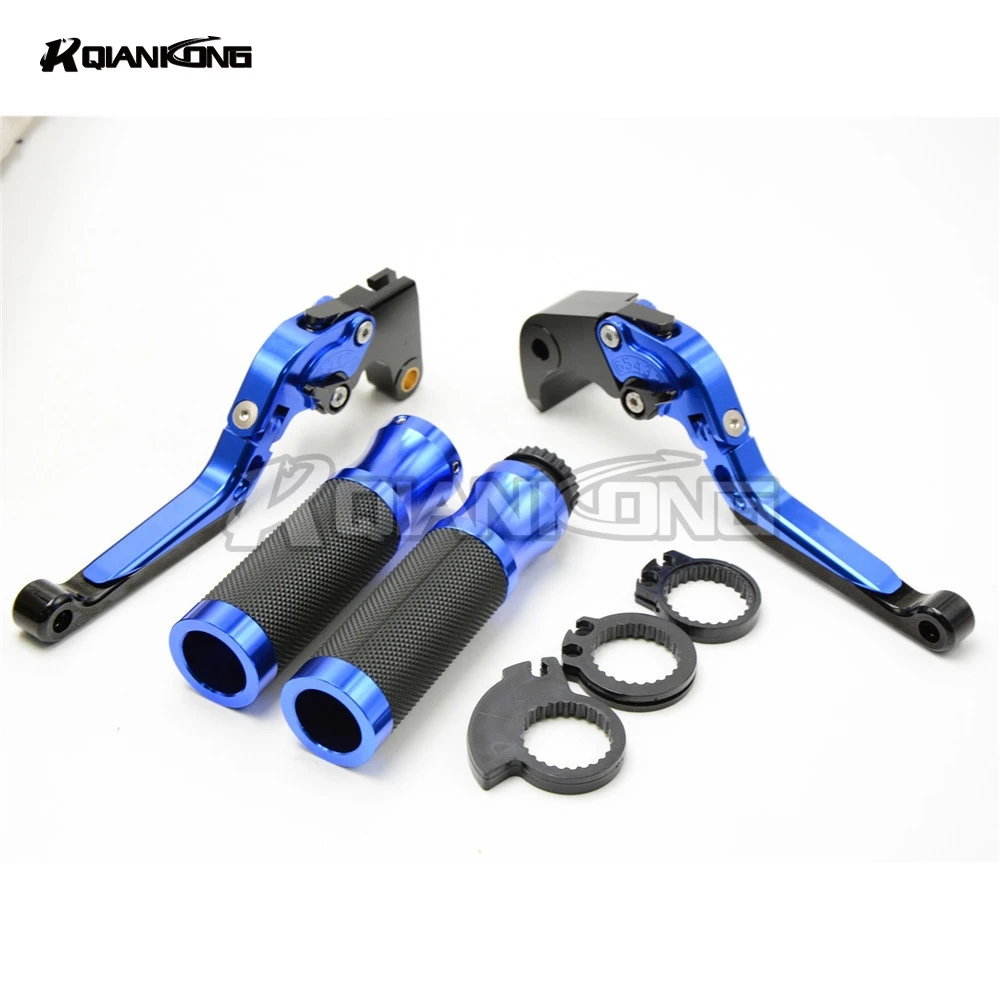 

R QIANKPNG Adjust foldable extendable foldable Brake Clutch Lever&7/8"Handlebar Hand Grips For T-max 530 Tmax500/530 Tmax500/530