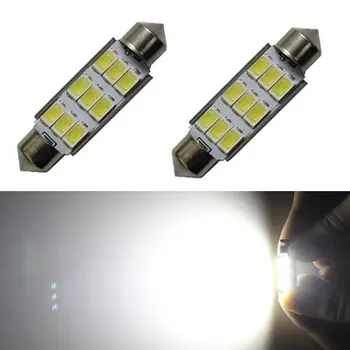 

4 Pieces Extremely Bright 5730 SMD 1.72" 42mm 211-2 212-2 578 LED Bulbs,White Car LED Map Cargo Light