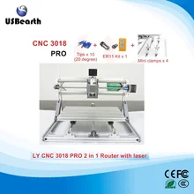mini CNC 3018 PRO CNC LASER engraving machine 2 in 1 with laser head 500mw/2500mw/5500mw