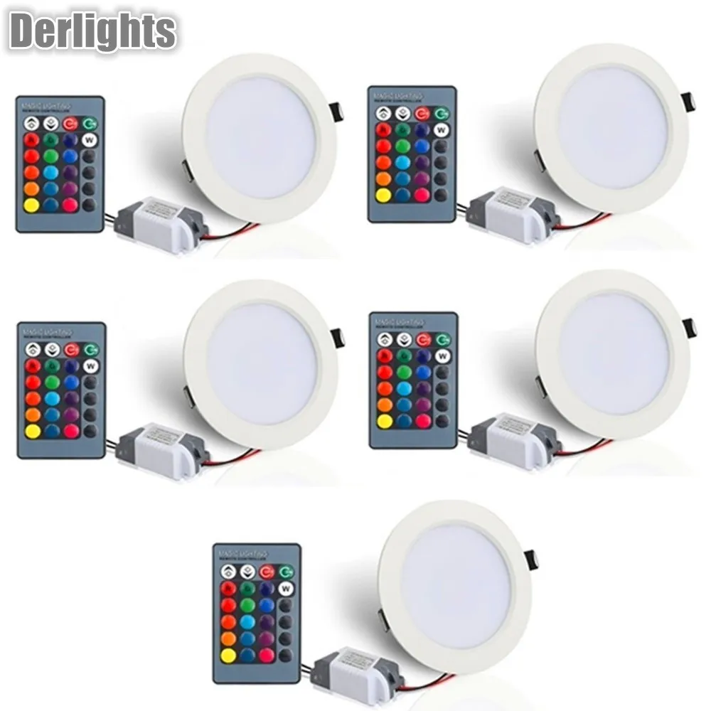 

Fashion Design 5W/10W LED Ceiling light High brightness Recessed RGB Down Light 24 Colors with Remote Control