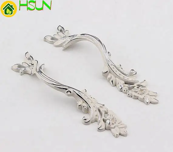 

3'' Shabby Chic Drawer Pulls Handles Knob Dresser White Silver Cabinet Door Pull Handle Knobs French Furniture Hardware 76mm