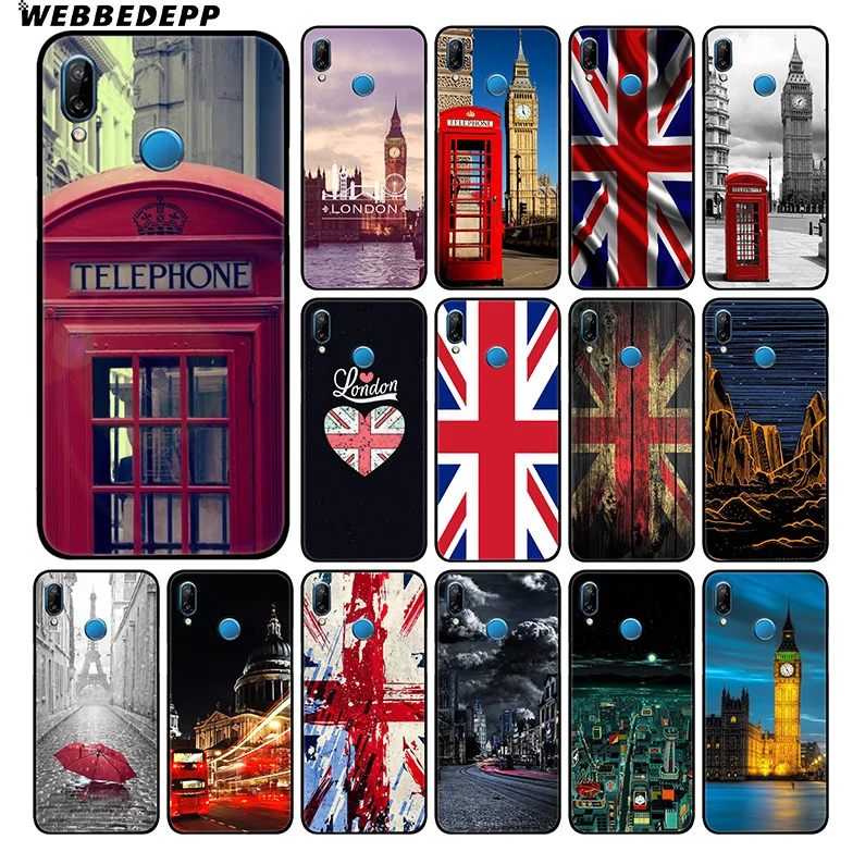 WEBBEDEPP London Bus Box Soft Case For Huawei P30 P20 Pro P10 P9 Lite 2017 P Smart 2019 &amp Nova 3 3i Y9 |