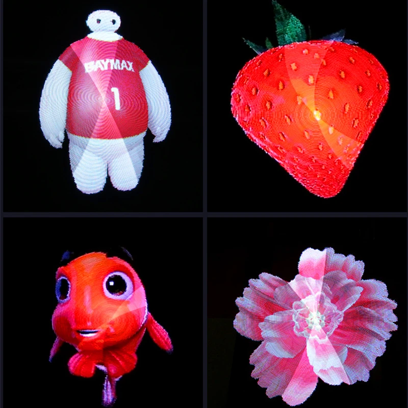 3D Hologram Advertising Display LED Logo Light Fan Holographic Imaging 3D Naked Eye LED Fan Light 3d Display Advertising Decor