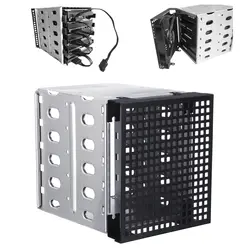 Новый 3,5 "до 5x5,25" SATA SAS HDD Cage Rack жесткий диск лоток Caddy конвертер с вентилятором пространство