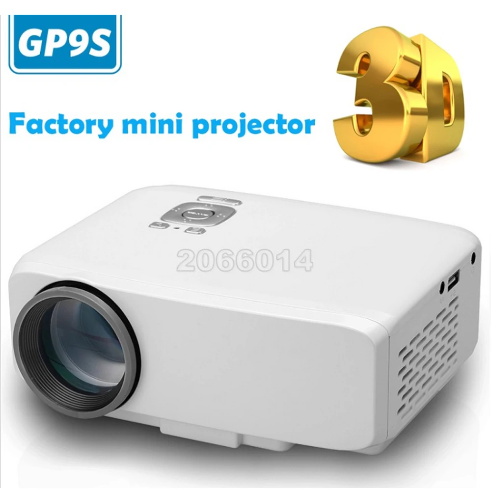 2017 New GP9S Mini Portable LCD Projector Home Cinema Projector Projector 800 * 480 Support