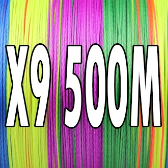 9 Strands 500M JOF 9 прядей, 8 прядей, 1000 м, 500 м, 300 м, ПЭ плетеная леска, tresse peche, соленая плетеная леска - Цвет: 9 Strands 500M