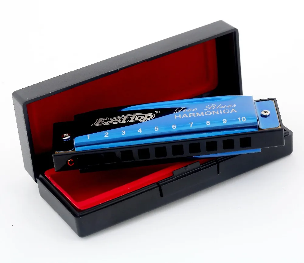 

EASTTOP mouth organ 10 hole Professional diatonic Blues harmonica,key of C,for beginner,player,gifts