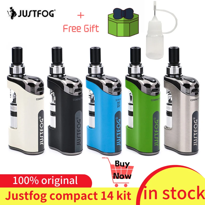 

In stock!!! justFog Compact 14 Kit 1500mah built-in battery E-Cig Vaporizer Kit with 1.2ohm/1.6ohm Q14 Clearomizer Tank Vape Kit