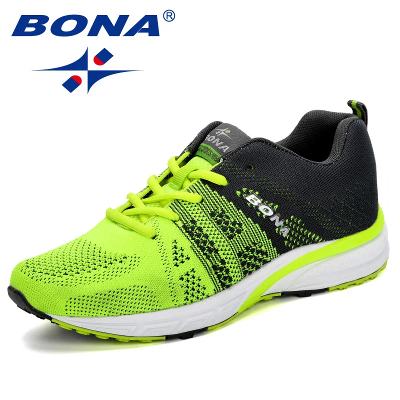 BONA New Running Shoes Women Jogging Sneakers  Breathable Mesh Lace-Up Outdoor Training Fitness Sport Shoes Female