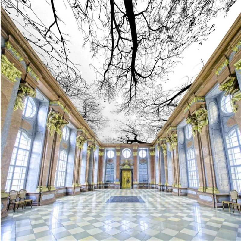 

Beibehang Zenith HD Tree Modern Mural Photo Wallpaper 3D Ceiling Mural Living Room Theme Hotel fashion Decor 3d Wallpaper