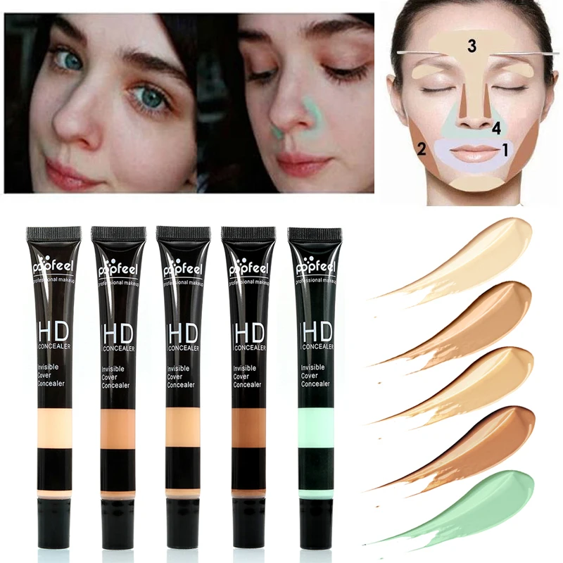 

Popfeel Brand Makeup Base Maquiagem Make Up Face Concealer Cream Foundation Makeup Contour Concealer Stick for Light Dark Skin