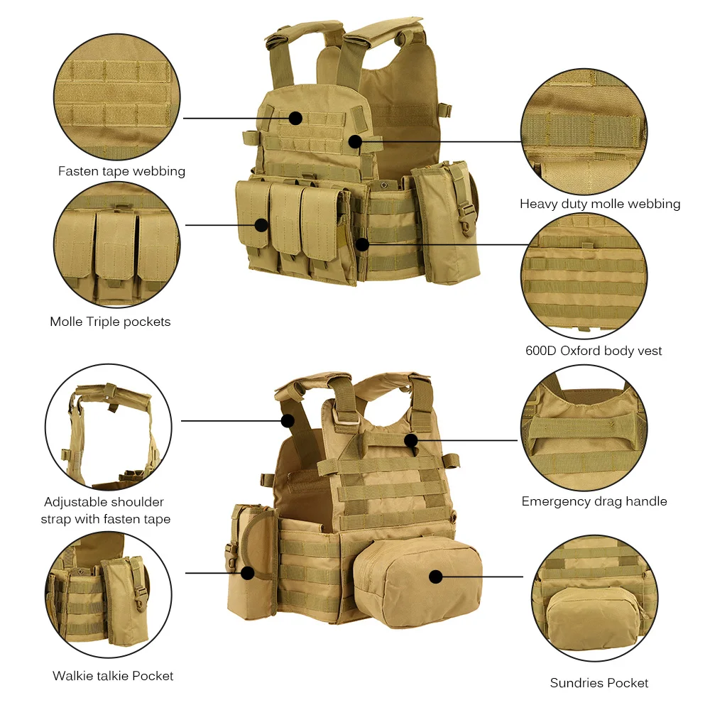 TOMSHOO для улицы molle тактический жилет для мужчин 600D охотничий жилет CS боевой военный корпус броня для мужчин сверхмощный страйкбол chaleco tactico