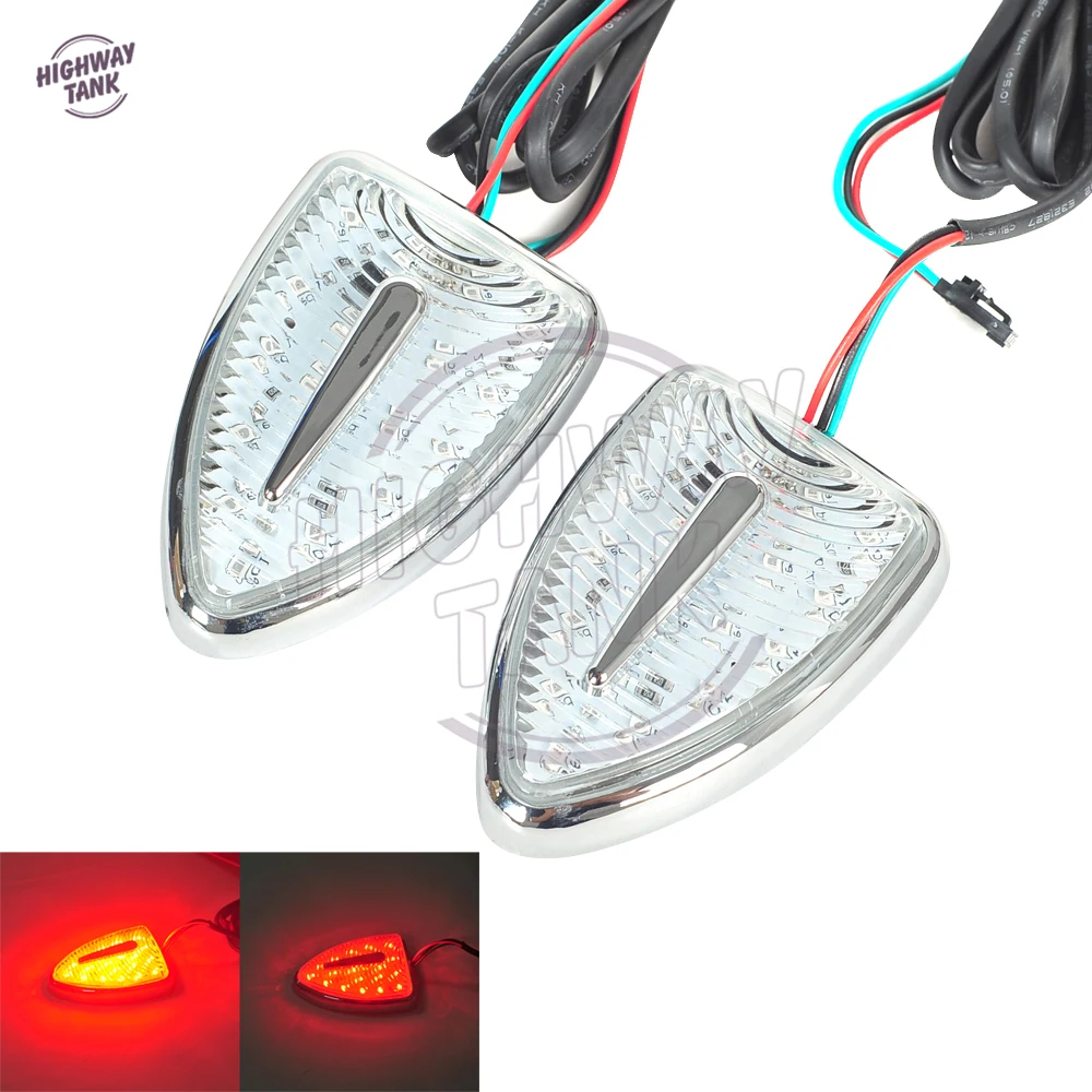 Motorcycle Aero Head Marker Red Indicator Lights Turn Signal Case for Honda Goldwing GL1800 GL