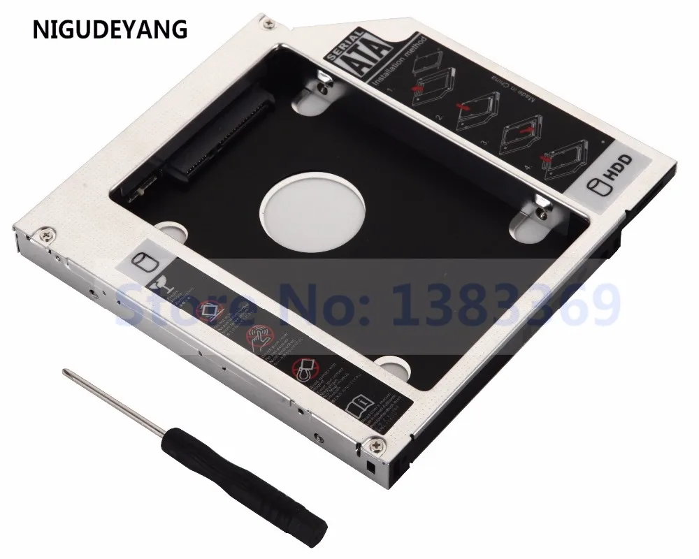 

NIGUDEYANG 2nd Hard Drive HDD SSD SATA Caddy Adapter For Clevo w35 w170HR P370EM W650SJ DVR-TD11RS