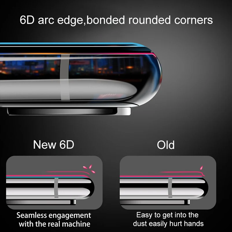 6D закаленное стекло для iPhone 11 Pro Xs Max Xr защита экрана Защитное Apple X 8 7 6 6S Plus