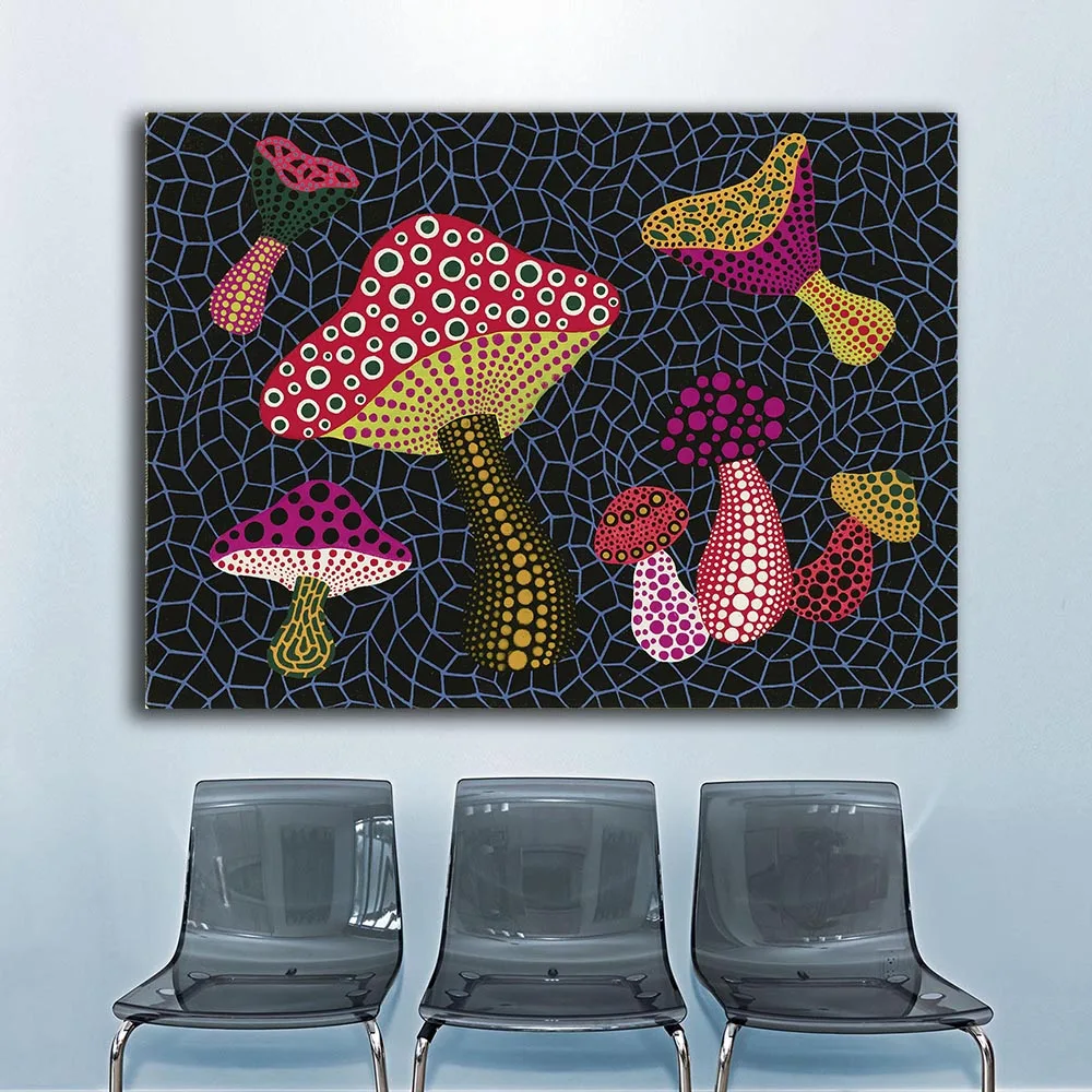Картина маслом рисунок на стену Yayoi Kusama грибы домашняя декоративная картина для