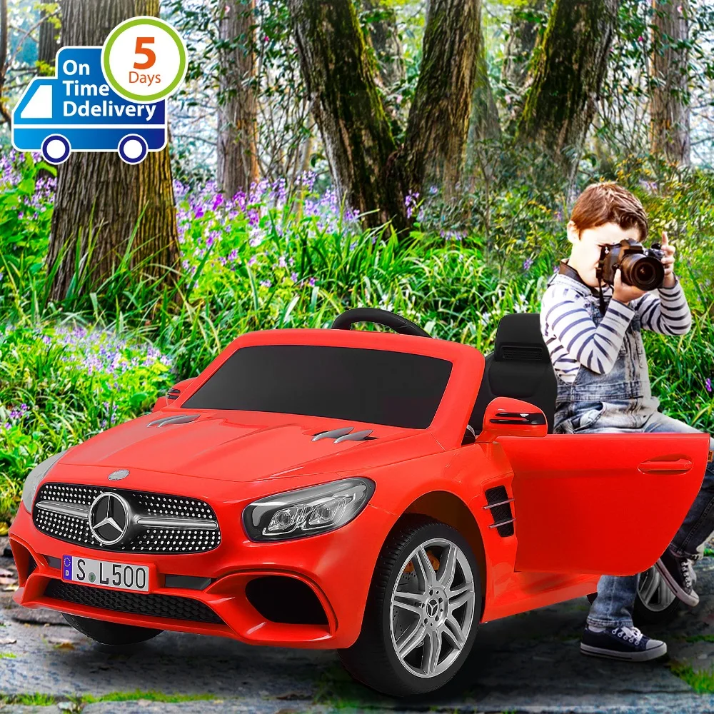 

Uenjoy 12V Licensed Mercedes-Benz SL500 Kids Ride On Car Single Seat Electric Cars for Kids w/Remote Control & Music & Spring