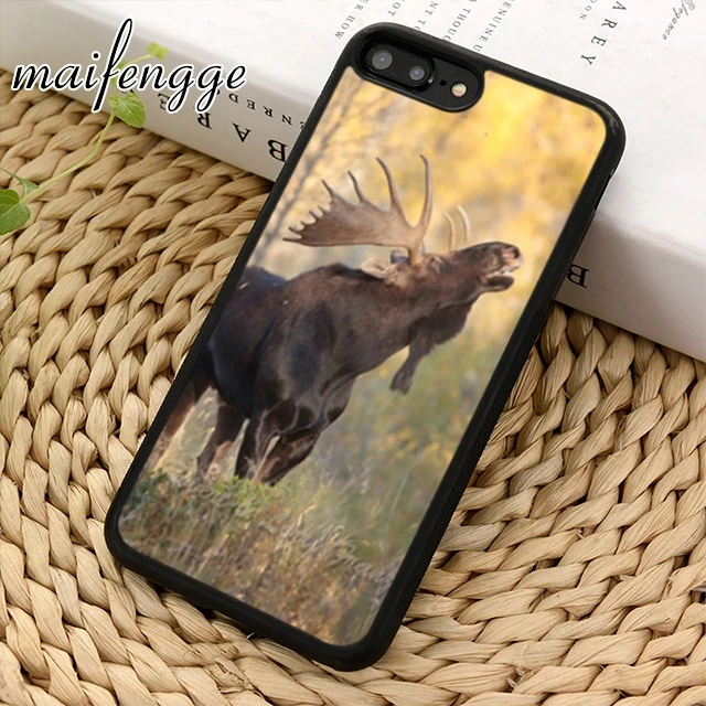 maifengge Stag Bull Moose Reindeer Deer A07 phone Case For iPhone 5 6s 7 8 plus 11 12 Pro X XR XS Max Samsung Galaxy S7 S8 S9 | Мобильные