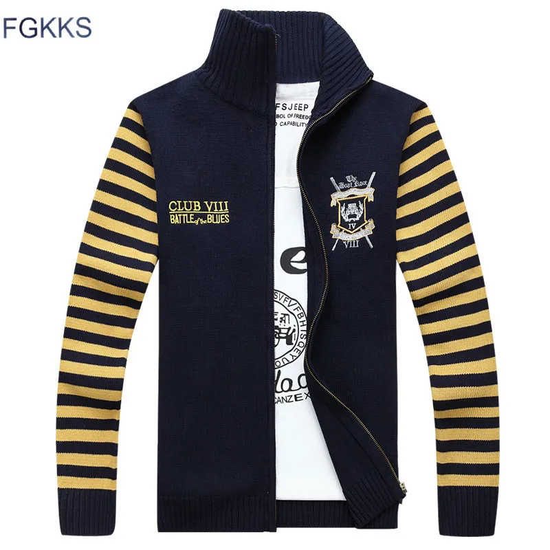 

FGKKS 2018 New Arrival Men's Warm Sweaters Male Warm Winter Cardigan Mens Sweaters Casual Knitwear Cardigan Men Clothing