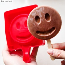 Мультфильм DIY силиконовая форма для изготовления мороженого формы для мороженого Форма для мороженого держатель Замороженные льда прессформы с палочки для сладостей Кухня инструменты