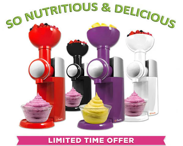 Ice Cream Maker Machine Automatic Frozen Fruit Dessert Machine DIY