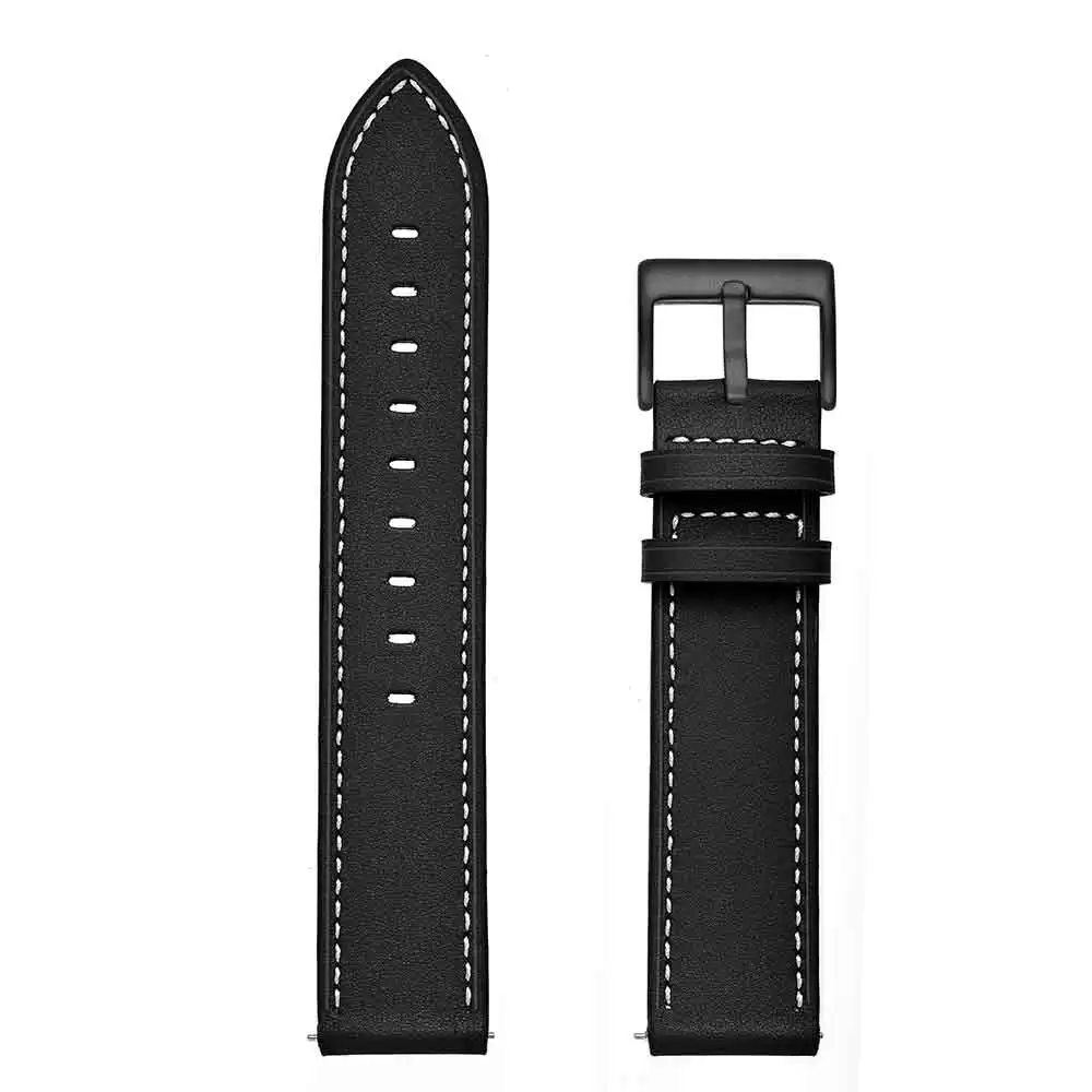 Ремешок из натуральной кожи для samsung galaxy watch active/42 мм sport gear S2 classic 20 мм ремешок для часов Смарт-часы браслет SM-R500 - Цвет ремешка: black