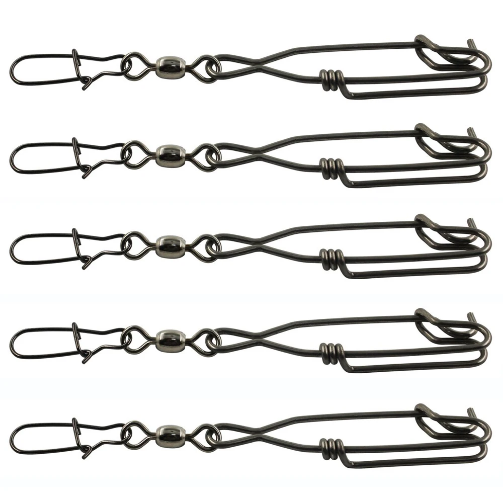 Shaddock 10Pcs Long Line Fishing Tuna Clips Stainless Steel Clip Branch Hangers With Crane