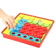 Новая креативная игрушка-головоломка с изображением грибов и гвоздей, кнопка для художественной сборки, мозаичные игры для маленьких детей, Игрушки для раннего развития для детей