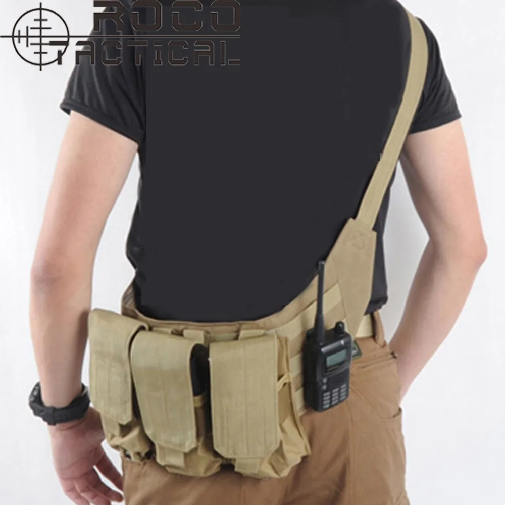 ROCOTACTICAL Molle Military Cross Shoulder Bag with One Modular Triple