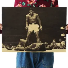 Боксер Мохаммед Али оберточная бумага в винтажном стиле постер из фильма карта домашний декор художественные принадлежности ретро-плакаты и принты