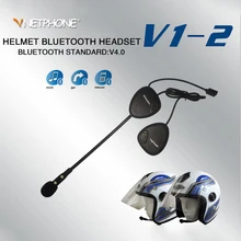 Ventphone V1-2 Bluetooth 4,0 мотоциклетный шлем Интерком наушники bt беспроводные Громкая связь колонки наушники говорить слушать музыку