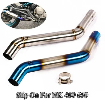 

Slip On For CFMOTO 400NK 650NK Motorcycle Exhaust System Mid Link Connect Pipe 51mm Stainless Steel Middle Vent Pipe Modified