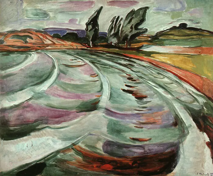 

Oil Painting Reproduction on Linen Canvas,the-voice-summer-night-1896 by Edvard Munch,100% handmade,abstract oil painting