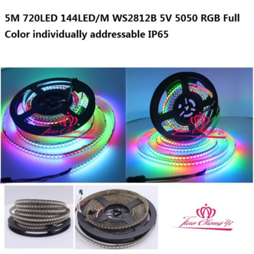 5м 720LED 144LED M WS2812B 5В 5050 RGB полноцветный индивидуально адресуемый IP65|individually addressable|5v