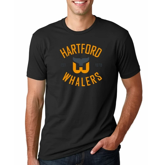 Hartford Whalers CT New Arrival Summer Style Men Short Sleeve Shirt Male Cotton Casual T Shirts ...