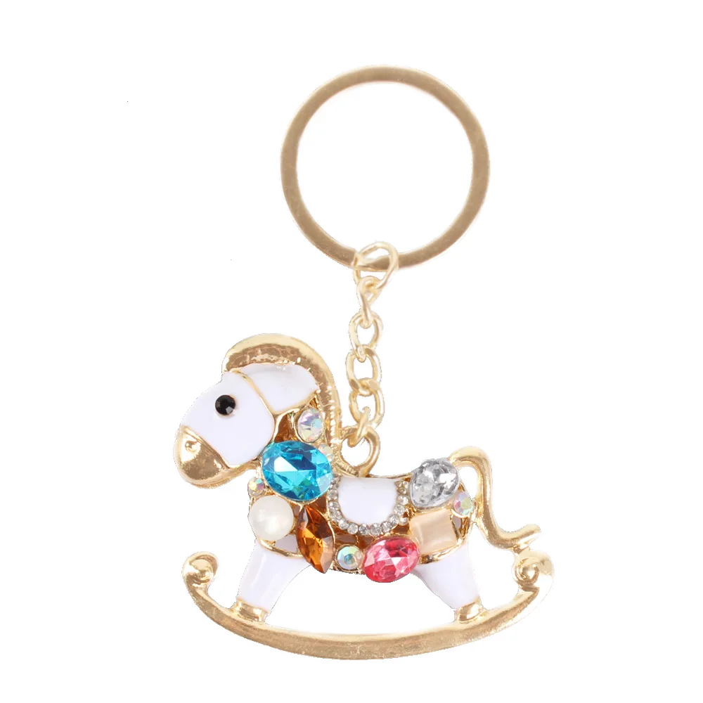 

Cute Trojan Horse Lovely Crystal Charm Purse Handbag Car Key Keyring Keychain Party Wedding Birthday Gift