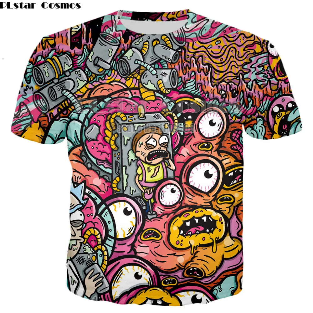 

Drop shipping 2018 summer new style T-shirt cartoon Rick and Morty 3d Print tshirt Men Women casual t shirt Plus Size XS-7XL