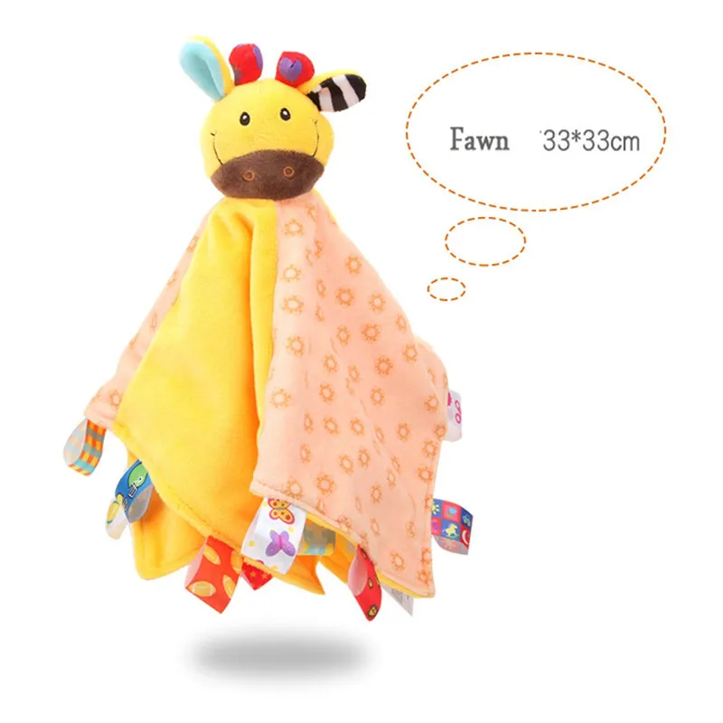Детская погремушка, успокаивающее полотенце, детское комфортное полотенце, мягкое плюшевое одеяло для безопасности, Успокаивающая детская игрушка#4j11