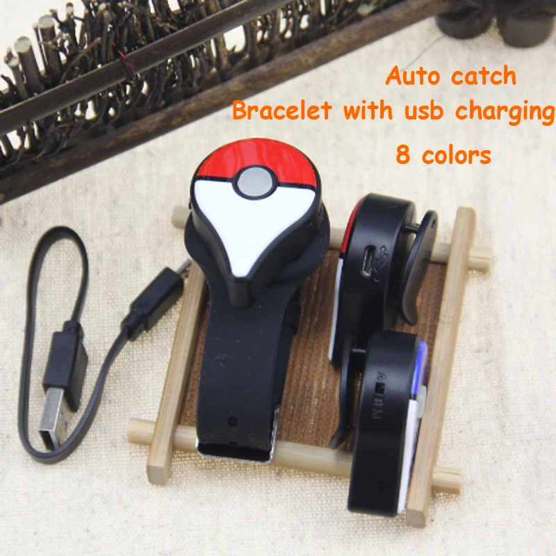 

2PCS/Lot Auto Catch For Nintend Pokemon Go Plus Bluetooth Bracelet Wristband Device with Rechargeable battery USB Port