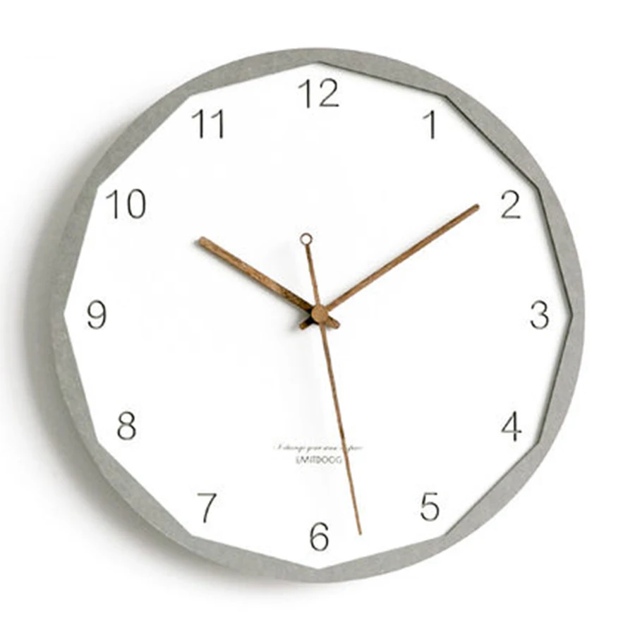 

Nordic Creative Wall Clock Quartz Wood Silent Living Room Decoration Modern Clock Digitale Klok Home Decoration Accessories 4C76